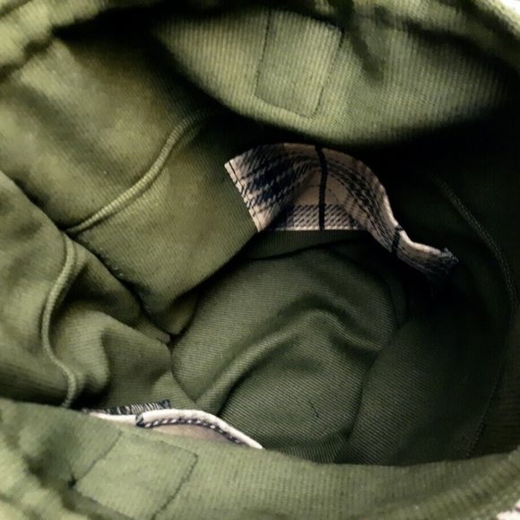 Plaid Retro Plaid Tote Double handle Bucket Shoulder Bag Purse Green Ivory LRG - Picture 11 of 11